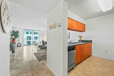 a kitchen with a sink and a stove at PH Luxury 1 Bed 1 Bath • Brickell • Ocean Views in Miami