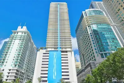 a group of tall buildings in a city at Elegant 1BR APT w balcony and stunning bay view in Miami