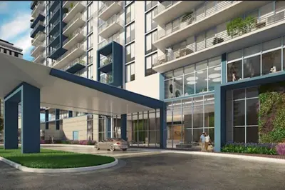 an artist rendering of a planned apartment building at APARTMENT FOR RENT 2 BED 2 BATH 1 Parking DOWNTOWN DORAL in Miami