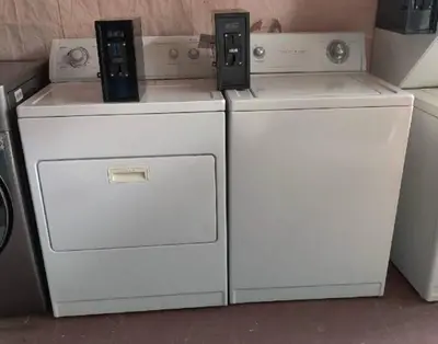 two washing machines sitting next to each other at Private Room near Miami Airport - Free parking - 02 in Miami