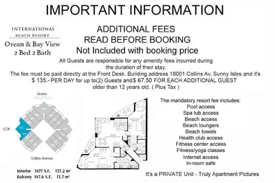 a diagram of a floor plan of a house at TRUMP INTERNATIONAL BEACH RESORT 2 BEDROOM APARTMENT 1600 Sf Ocean and Bay View in Miami Beach