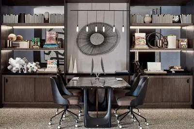 a dining room with a table and four chairs at AC Hotel Miami Wynwood in Miami