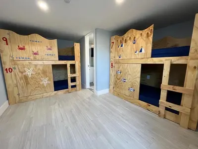a large room with two bunk beds in it at Blue Little Havana in Miami