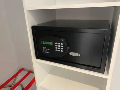 a microwave oven in a shelf in a kitchen at Scenic Miami Beach Oasis - Full Kitchen -08A in Hallandale Beach